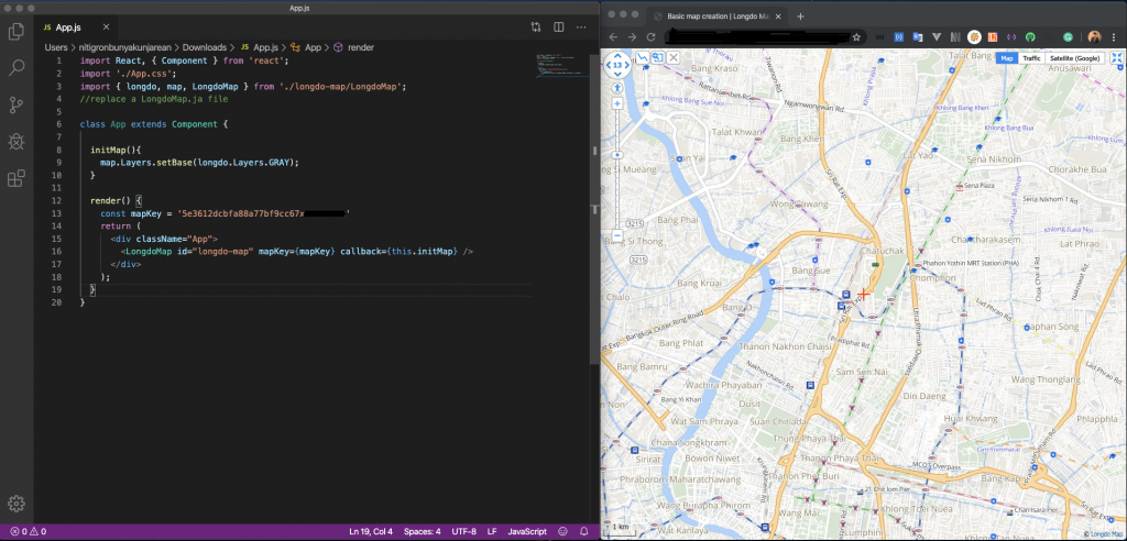  React Map API Longdo Map Blog